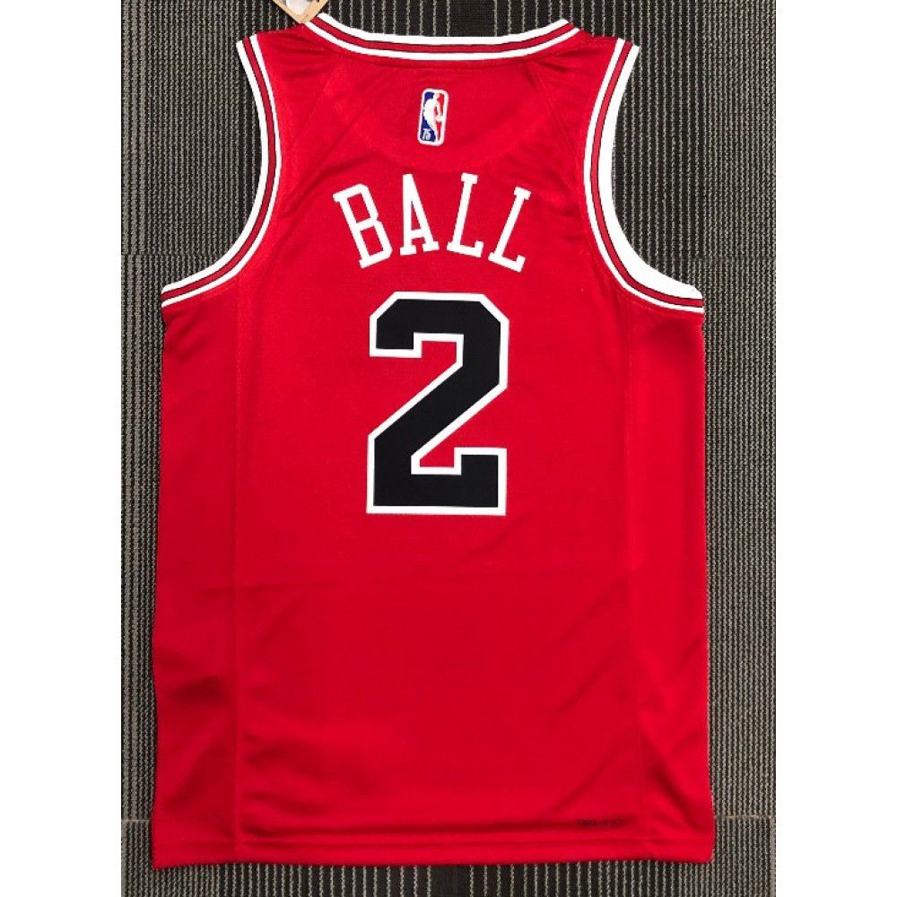 Men's Chicago Bulls Lonzo Ball #2 Red 2021 Swingman NBA Jersey - Icon Edition-Pro Kit Vault | Brand New 26/27 Sports Jerseys